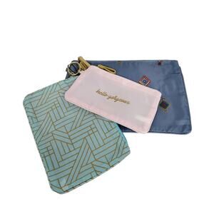 Vera Bradley Painted Medallions Pencil Pouch Trio Bags NWT